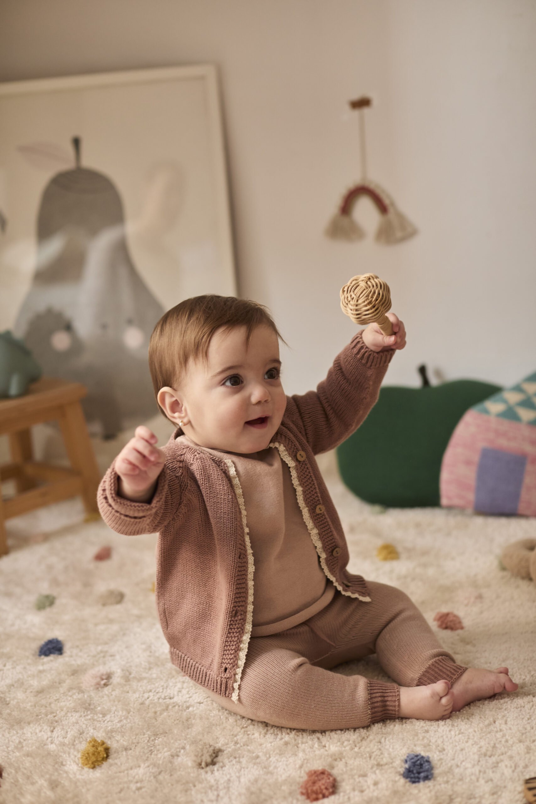 Cardigan tricotat Salma din bumbac organic – Bloom - imagine 3